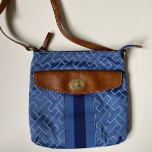 Tommy Hilfiger Blue Monogram Crossbody Bag